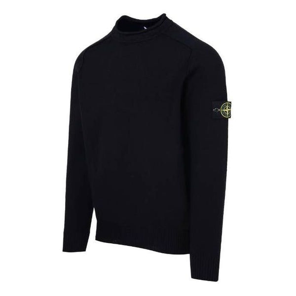 Свитер logo patch detail crewneck sweater 'black' Stone Island, черный — фото 3