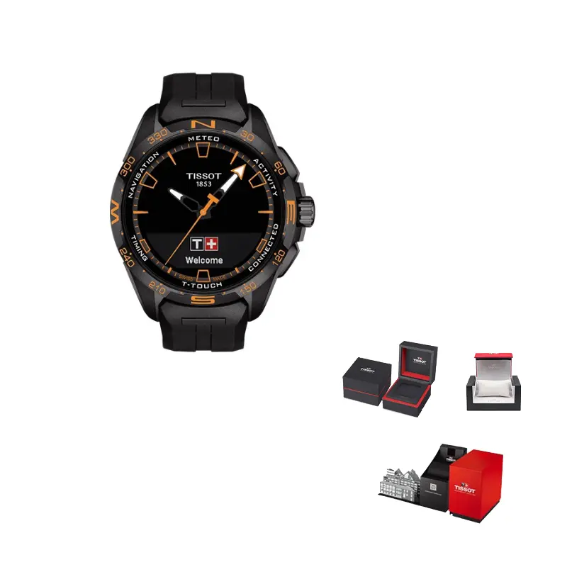 

TISSOT Коллекция T SPORT кварцевый механизм мужские часы 47,5 мм черный циферблат керамический корпус ремешок из резины