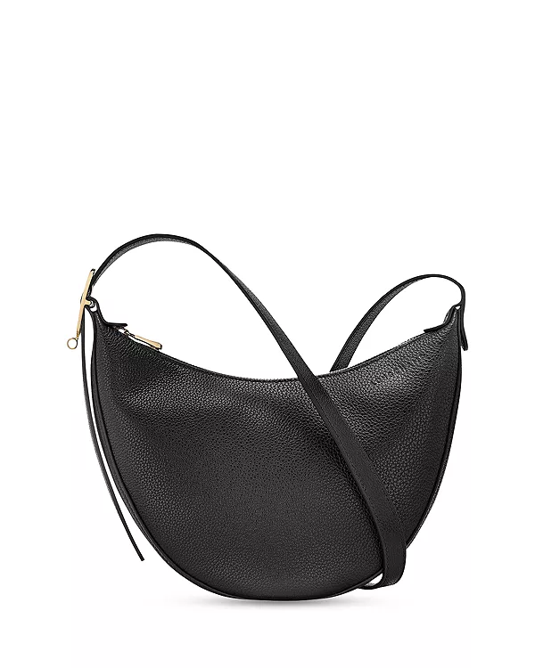

Маленькая кожаная сумка через плечо Le foulonne Longchamp, черный