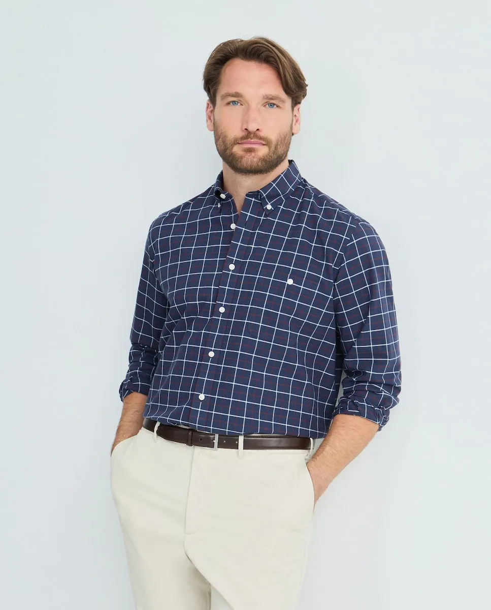 

Рубашка с длинным рукавом больших размеров, оксфорд, классическая клетчатая модель Dustin, зеленый