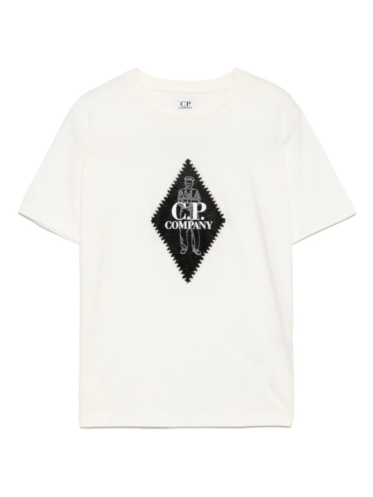 

C.P. Company Kids футболка с графичным принтом, белый