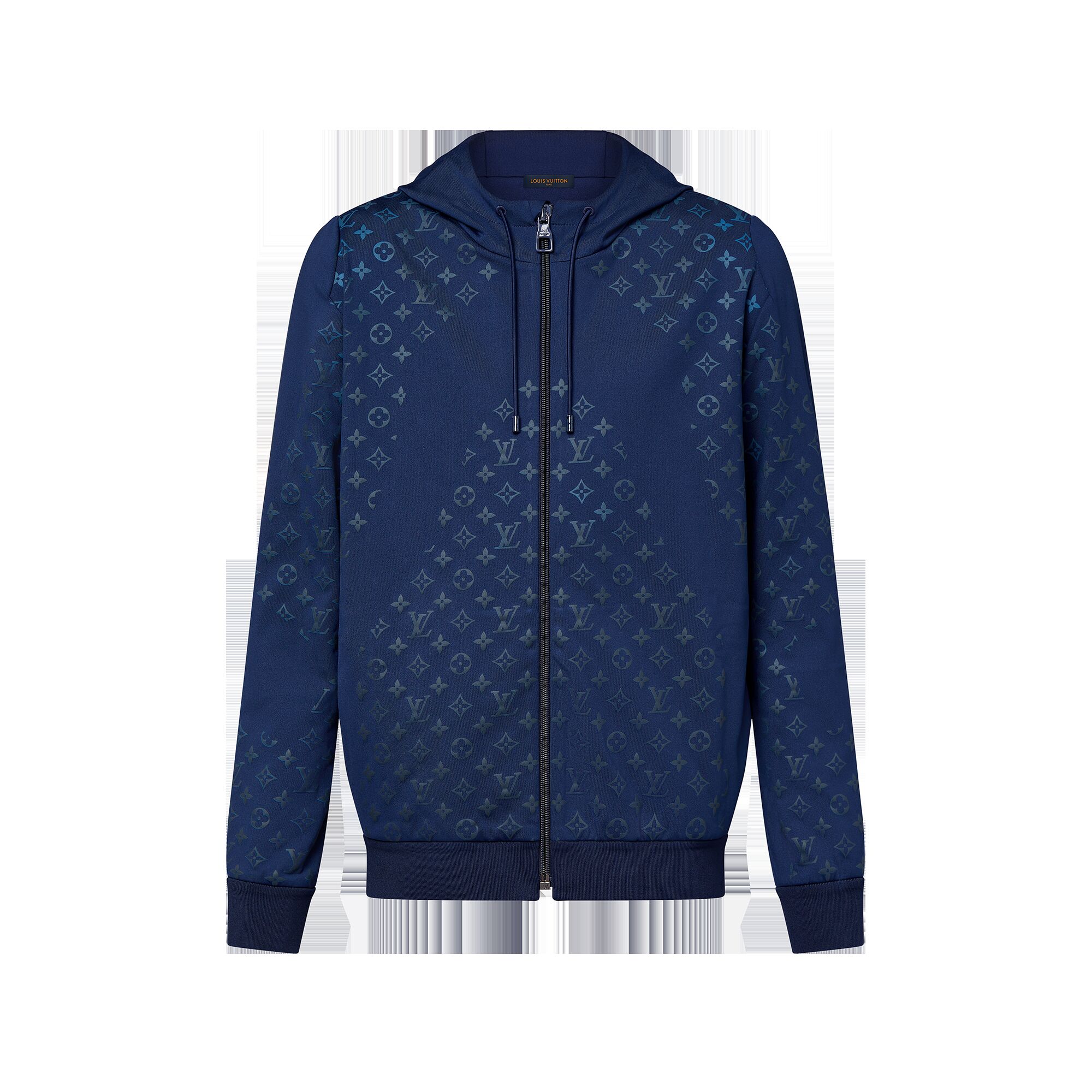 

Толстовка с капюшоном Monogram Technical на молнии Louis Vuitton, синий