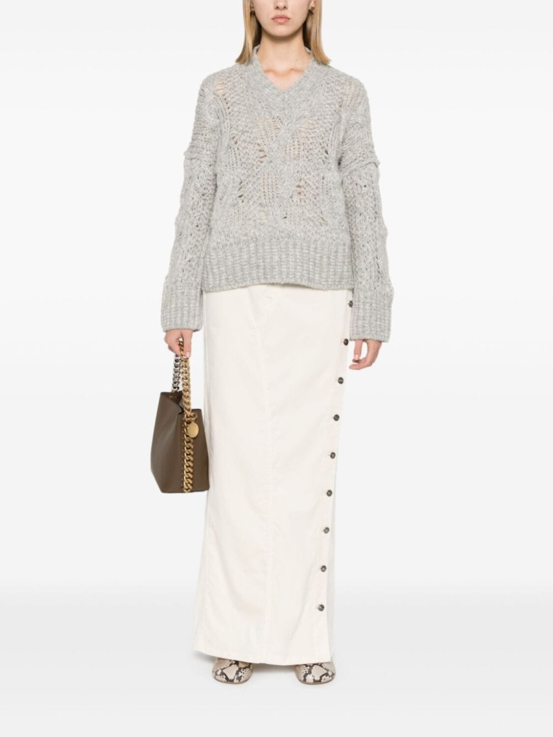 

Ermanno Scervino джемпер крупной вязки, серый