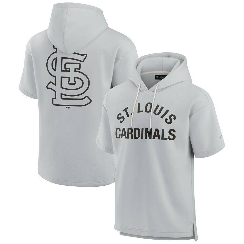 

Унисекс Fanatics Signature серый St. Louis Cardinals Супермягкая флисовая толстовка с короткими рукавами, цвет Crd Grey