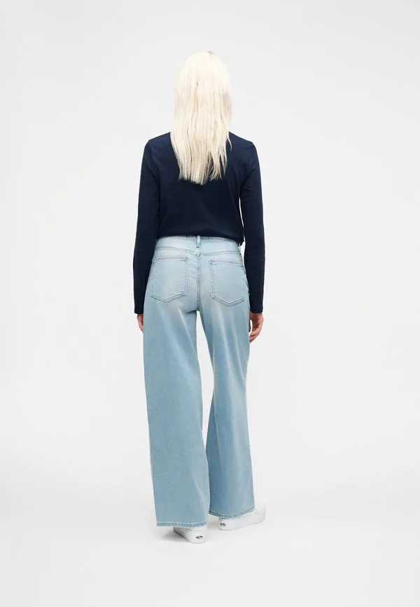 Вязаные широкие штанины, как у широких штанин Gap, Light Blue Denim — фото 3
