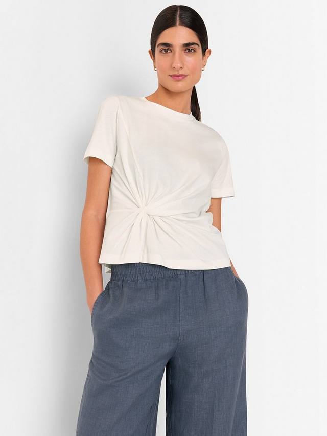 

Футболка с деталью Twist Front Whistles, White, Белый, Футболка с деталью Twist Front Whistles, White