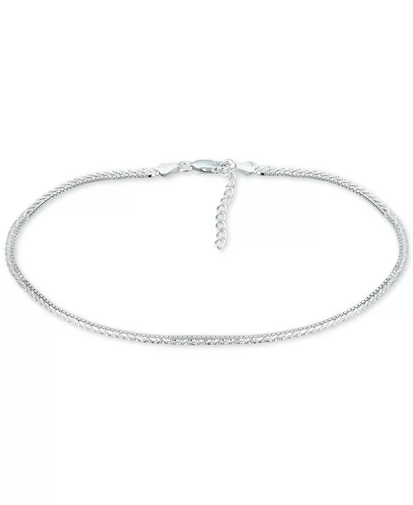 

Двухрядный браслет на лодыжку, созданный для Macy's Giani Bernini, silver