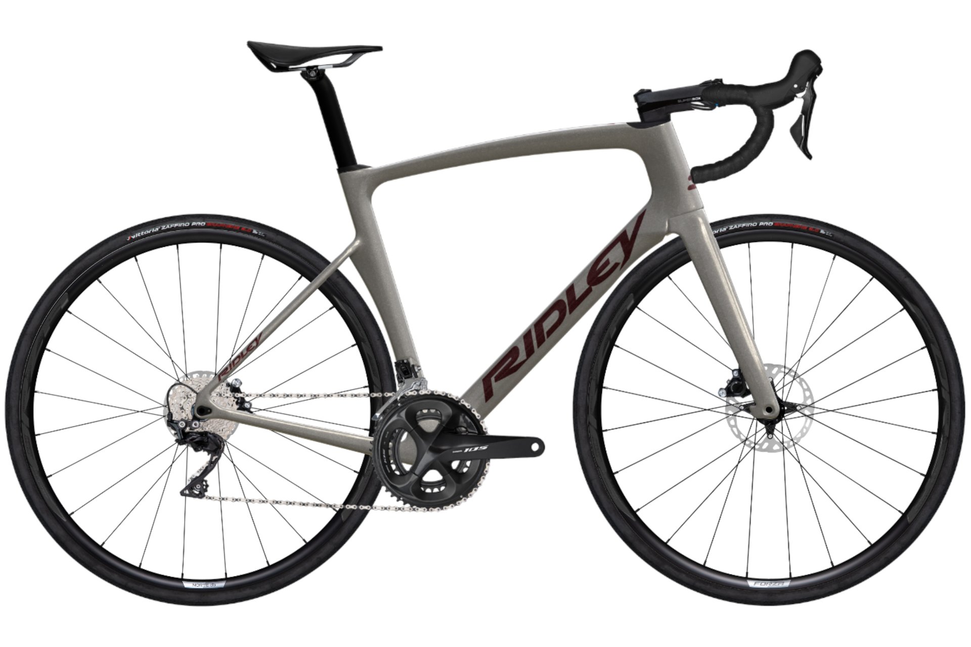 

Шоссейный велосипед Ridley Noah disc - 28 дюймов - diamant, grau | 236 grey / 348 bourgogne red