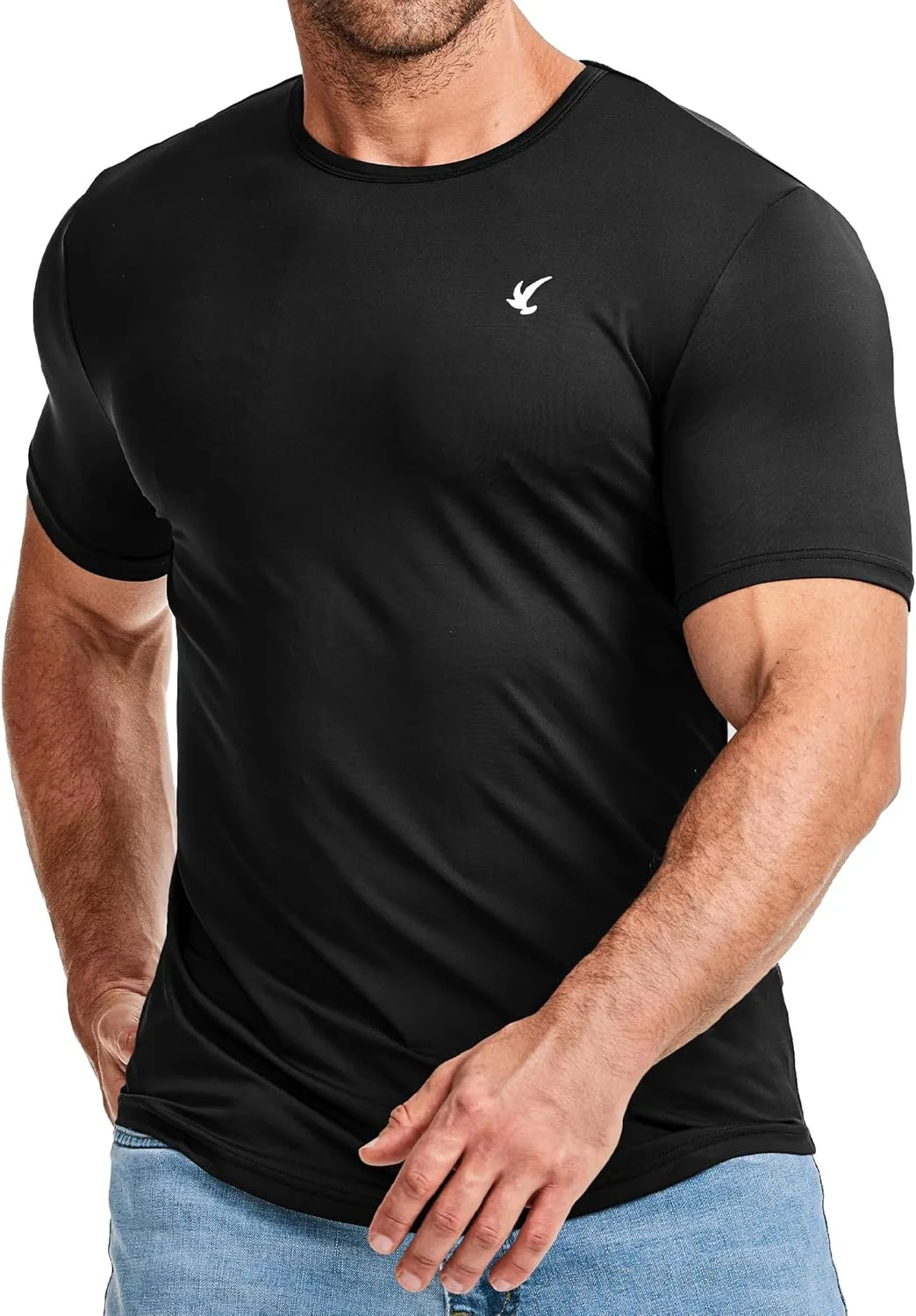 

JMIERR мужская футболка с коротким рукавом, летняя, влагоотводящая, быстросохнущая