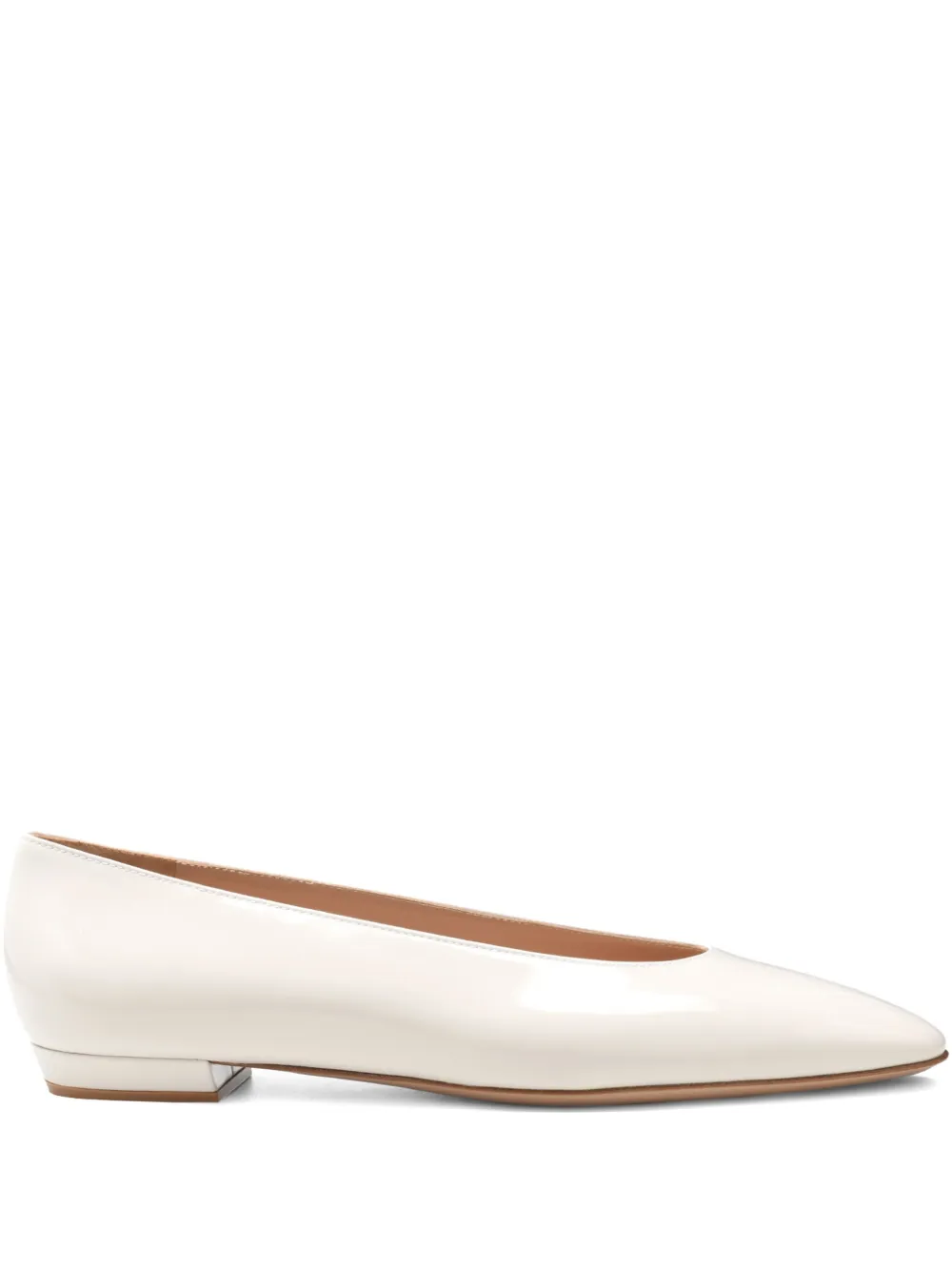 Кожаные балетки Gianvito Rossi, белый