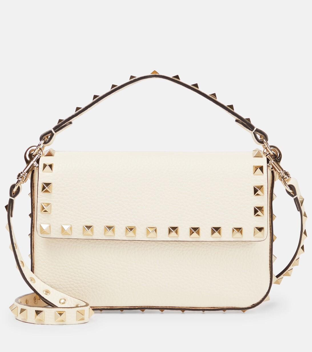 

Маленькая кожаная сумка через плечо Rockstud Valentino Garavani, белый