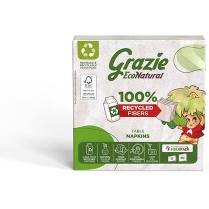 

Салфетки натуральные 33x33 2 слоя 50 шт Grazie