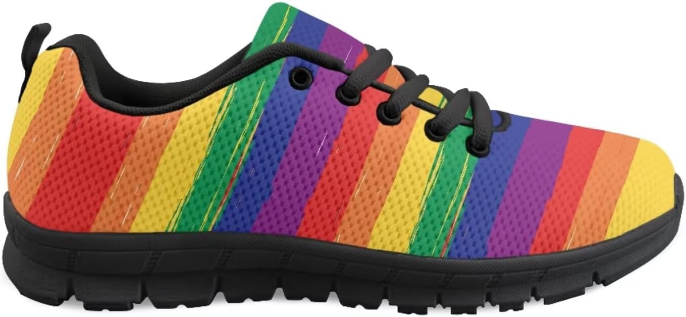 

Кроссовки с американским флагом для мужчин и женщин, кеды, обувь на 4 июля, легкие беговые и теннисные кроссовки для фитнеса Getelinseng, Rainbow Love