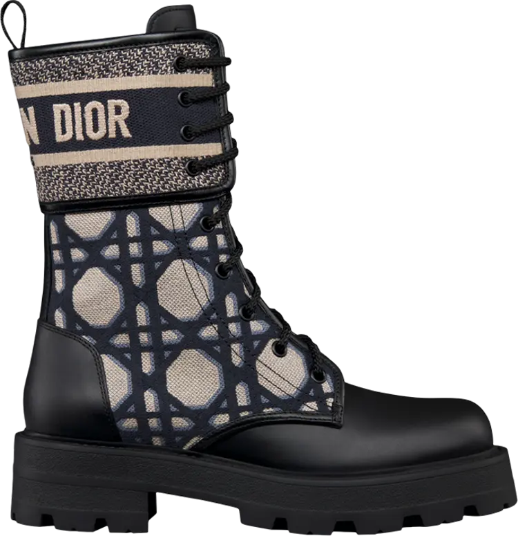 

Кроссовки Dior Wmns D-Major Ankle Boot 'Macrocannage - Deep Blue Beige', черный