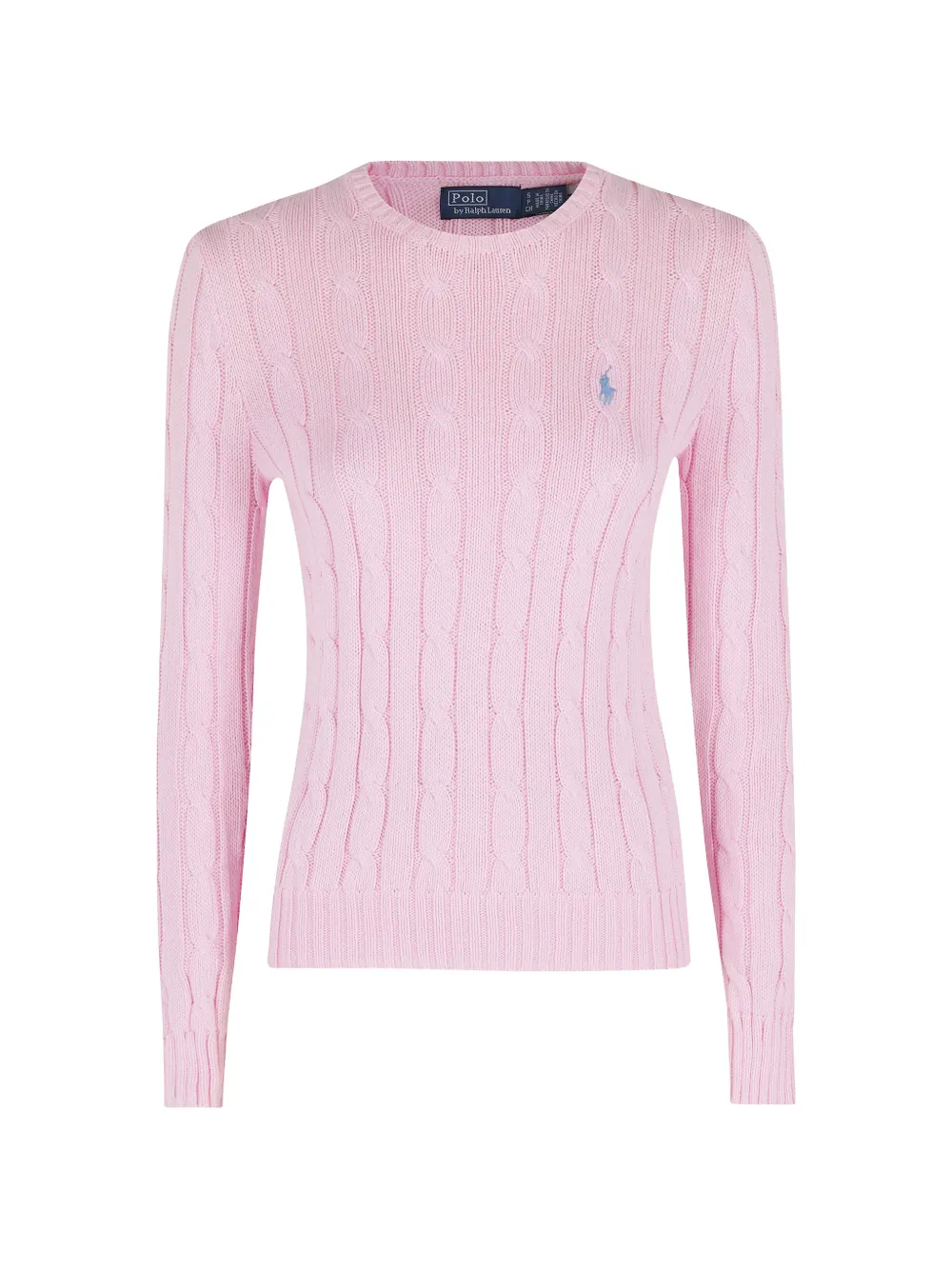 

Клок с круглым вырезом и вязаным аранским узором Polo Ralph Lauren, розовый