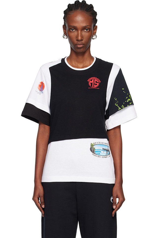 

Marine Serre Футболка с многослойным графическим принтом, созданная на основе графического принта