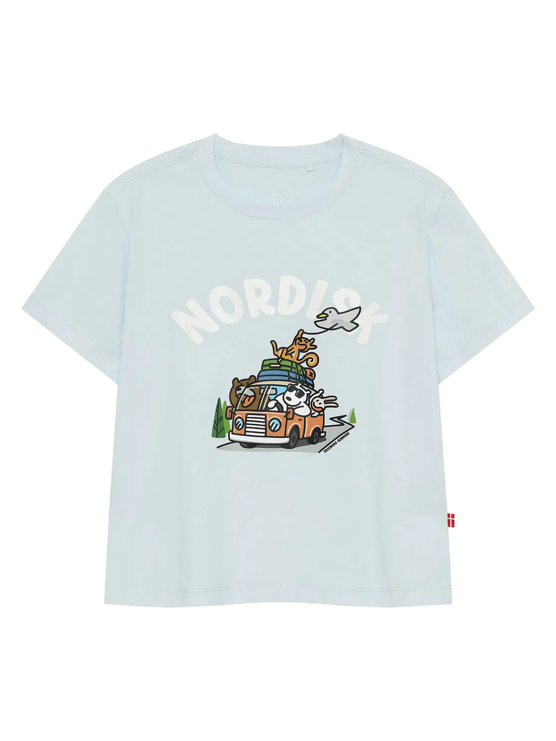 Детская футболка Camp Crew Cartoon с коротким рукавом светло-голубая от Nordisk — фото 2