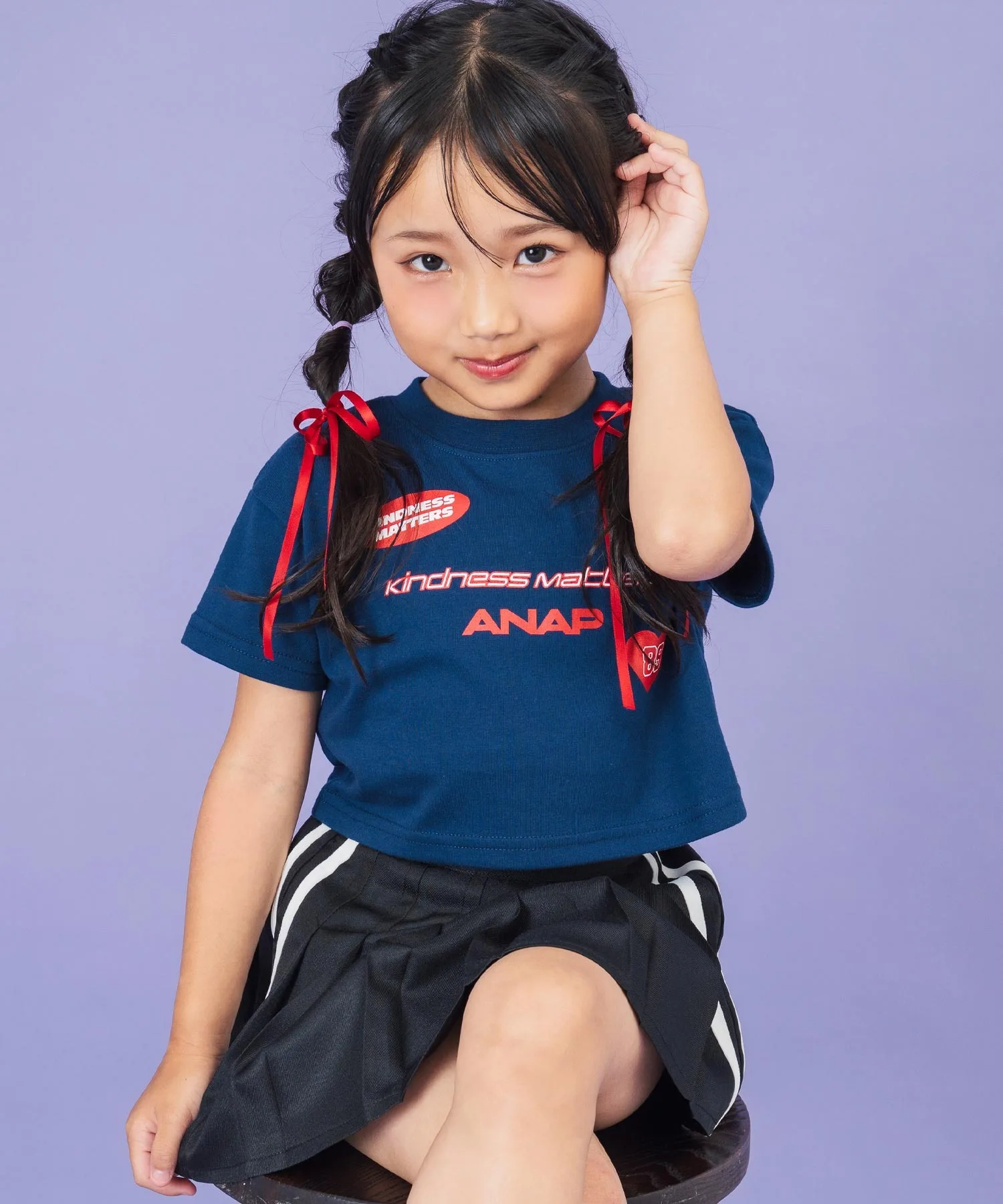 Детская футболка с принтом логотипа ANAP kids синяя