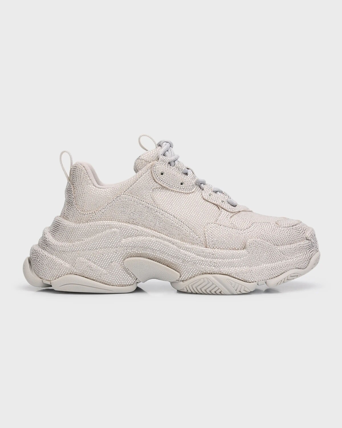 Кроссовки Triple S со стразами Balenciaga, цвет Crystal