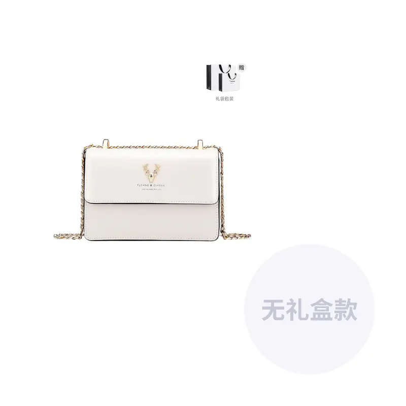 

TUCANO Кожаная сумка через плечо, Ecru (Gold Chain) 5561A-23W3