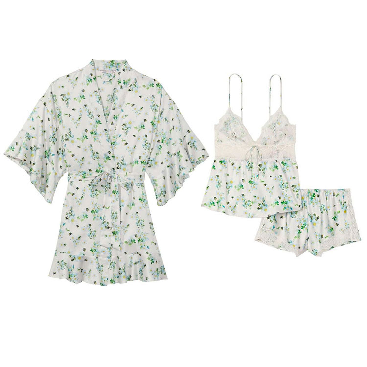 

Victoria's Secret Пижамный комплект женский белый с принтом