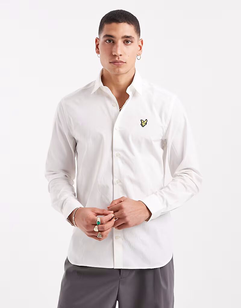 

Рубашка Lyle & Scott Ls из тканого бамбука с длинным рукавом, цвет меловой 157 x