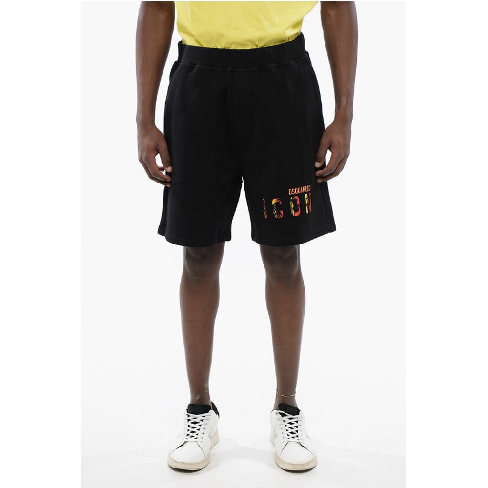 

Хлопковые шорты с принтом ICON Dsquared2, Black