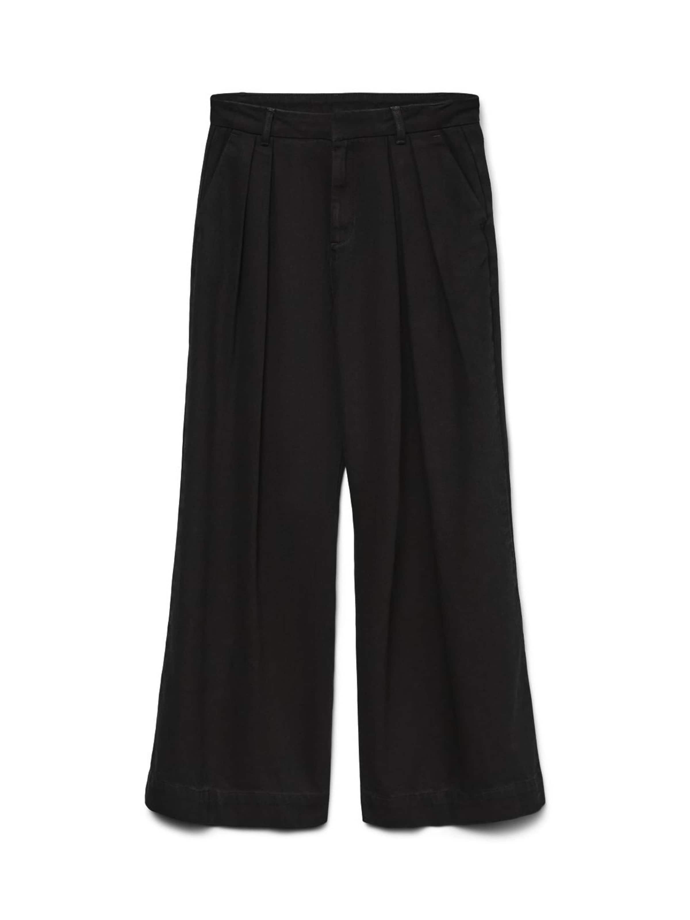 

VERO MODA Широкие брюки-джинсы со складками 'Pennie' в черном цвете