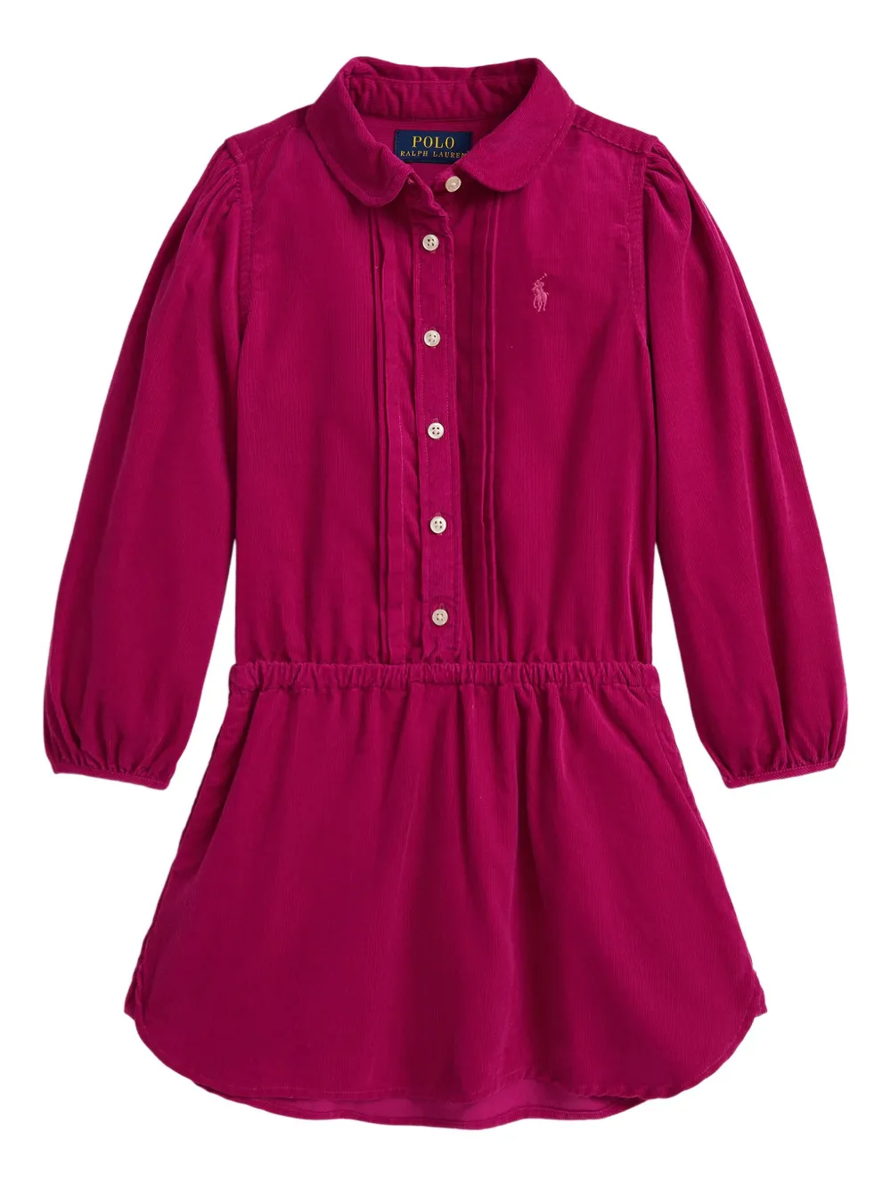 

Платье-рубашка с вельветовым воротником POLO RALPH LAUREN KIDS, розовый