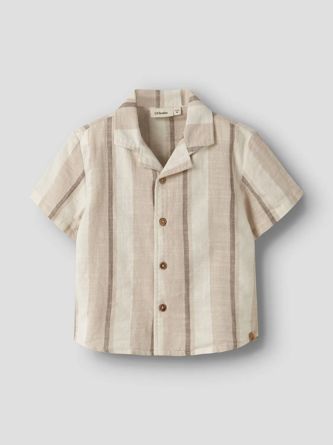 Удобная рубашка на пуговицах Lil'Atelier, Off White — фото 3