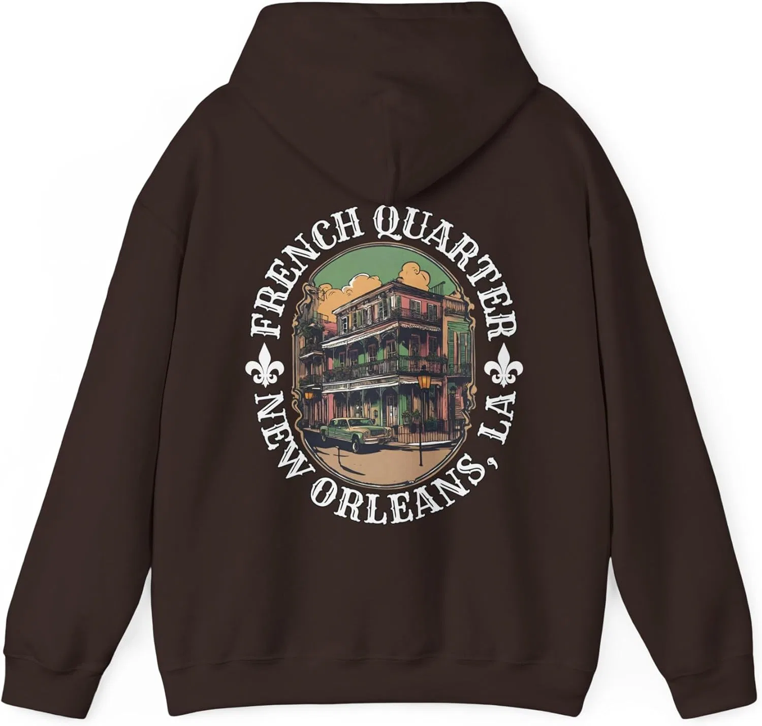 Худи French Quarter New Orleans, толстовка NOLA Apparel, сувенир с Бурбон-стрит