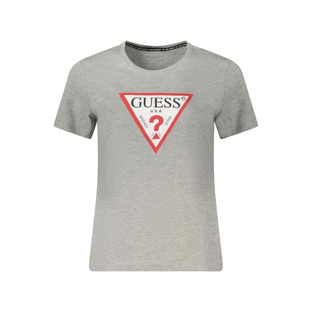 

Серая хлопковая футболка Guess Shoes, серый