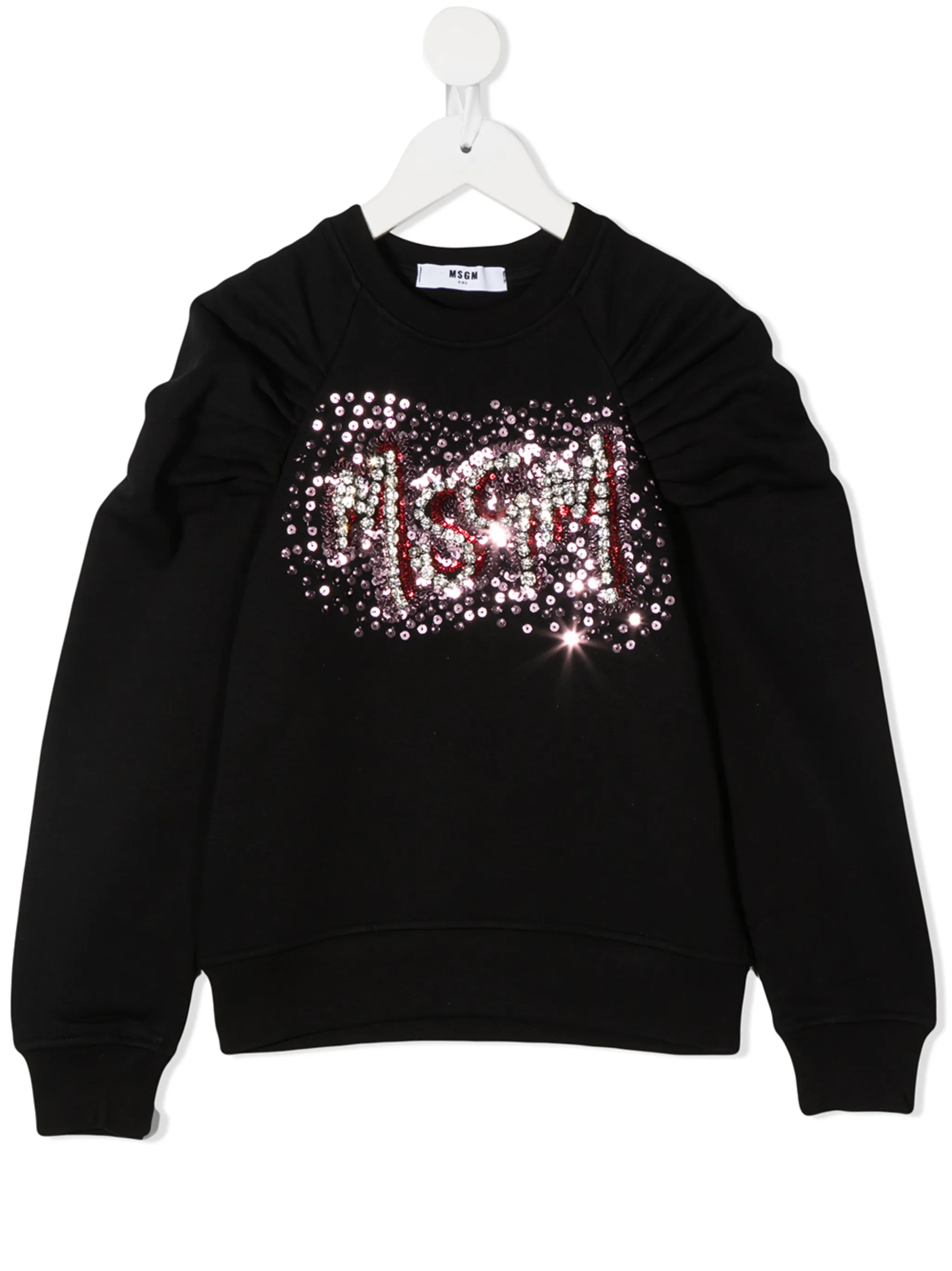 

Толстовка с пайетками Msgm Kids, черный