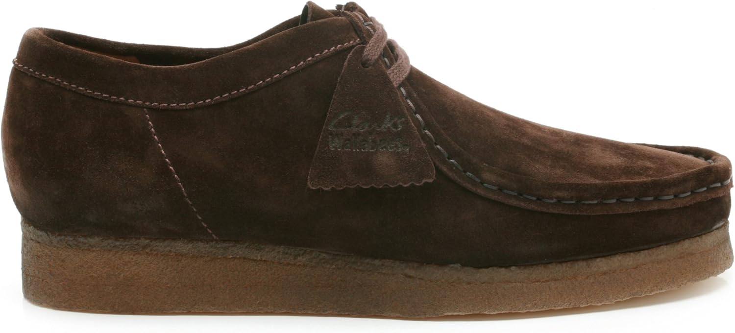Мокасины Clarks Wallabee из натуральной кожи на шнуровке, UK 070 (26cm) Ebony Suede — фото 3
