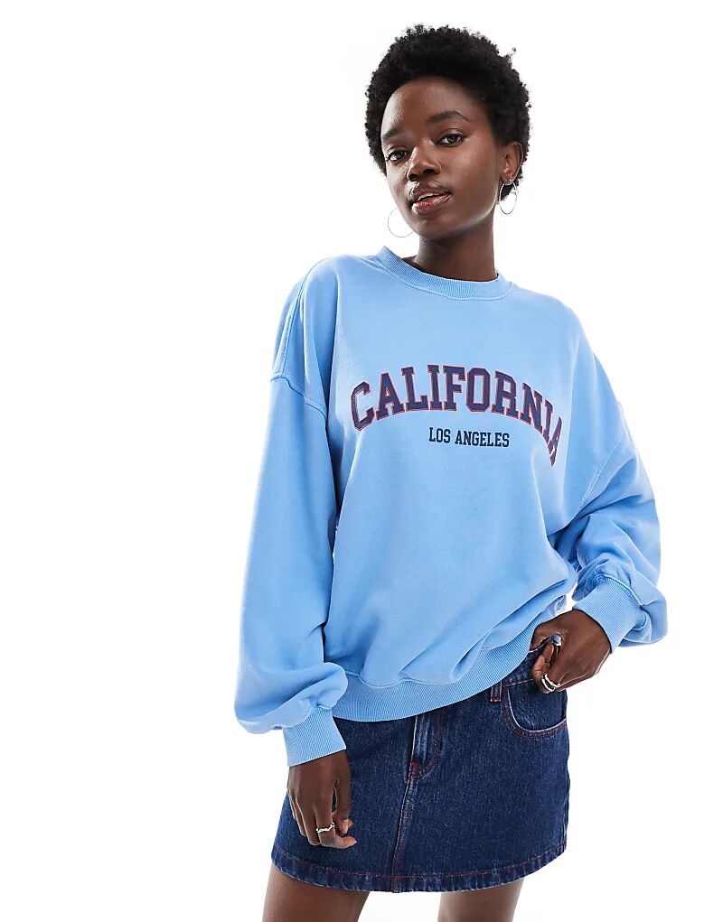 

Толстовка California с лицензионным принтом Cotton On синего цвета Cotton On