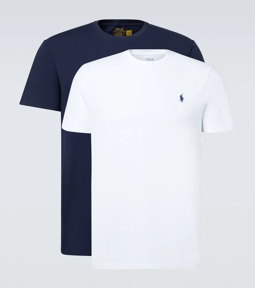 Комплект из 2 футболок из хлопкового трикотажа Polo Ralph Lauren, синий