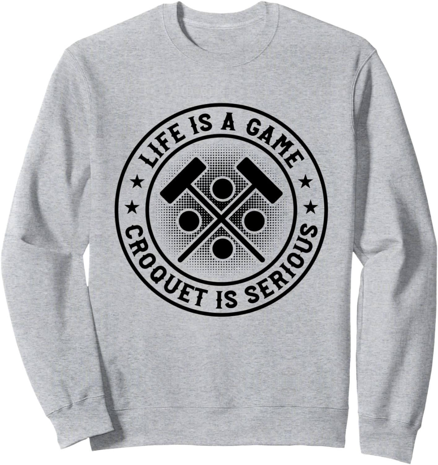 

Жизнь - это игра. Крокет - это серьезно. Толстовка с надписью «Крокет» Playing Croquet Game Croquet Sport Croquet Player, серый