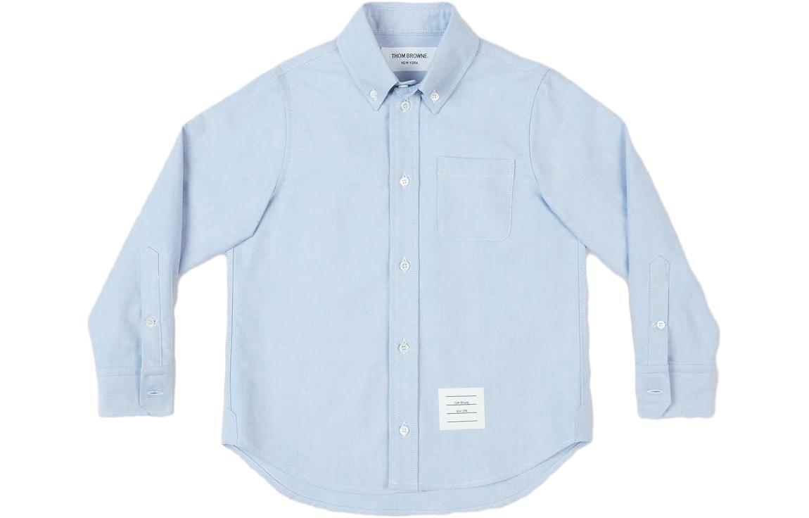 

THOM BROWNE Однотонный детский топ осень детский светло-голубой