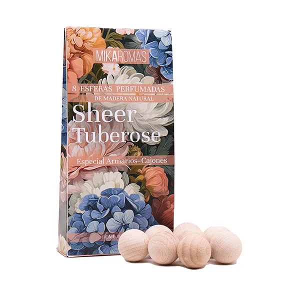 

Ароматические деревянные сферы в ящиках/шкафах Sheer Tuberose Mikaromas, 8 UD