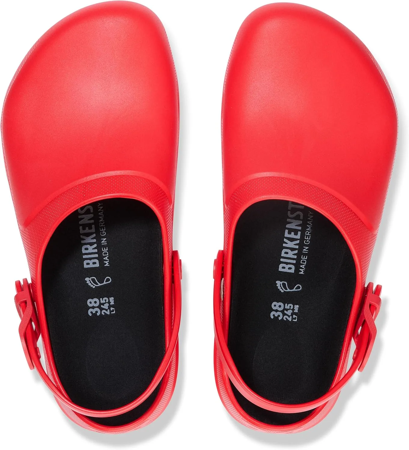 Рабочие антистатические сабо Birkenstock Birki Air 2.0 унисекс из полиуретана с вентиляционными отверстиями, красный — фото 3
