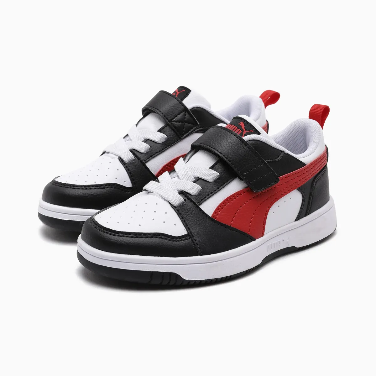 

Кроссовки PUMA "REBOUND V6 LO AC+ PS", цвет Puma White-For All Time Red- Puma Black