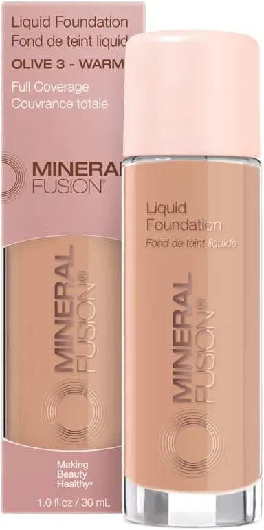 Тональная основа Mineral Fusion Full Coverage Liquid Foundation, оливковый 3, 1 fl oz