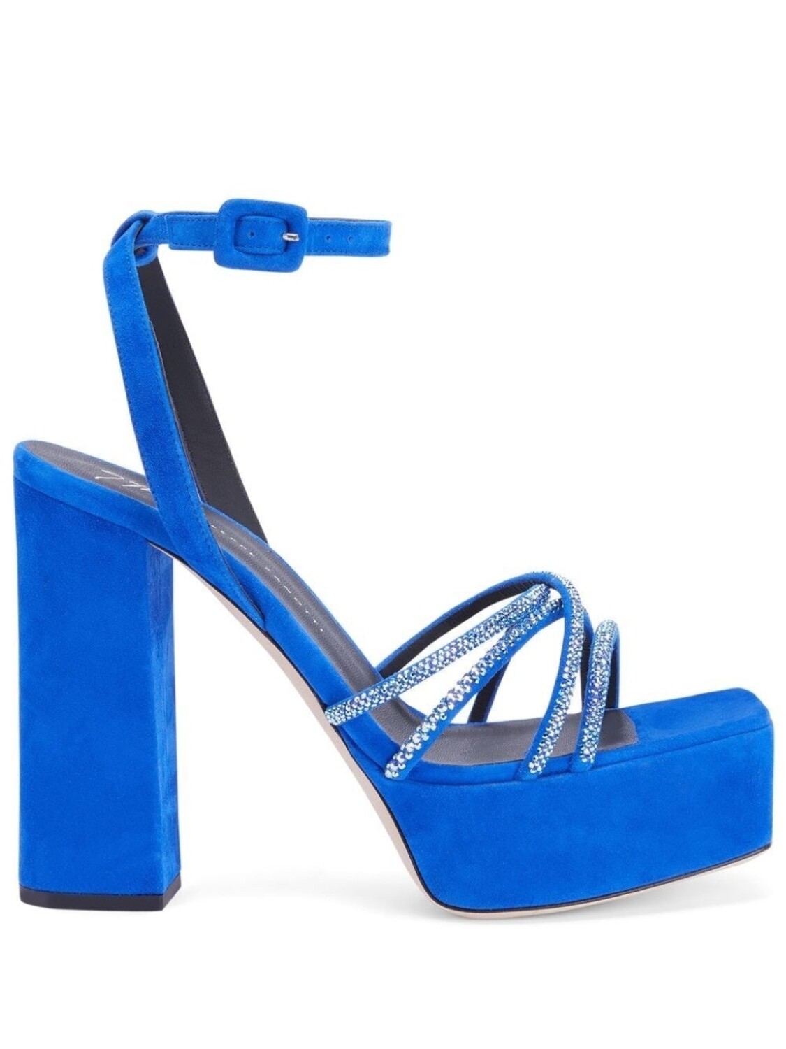 Giuseppe Zanotti декорированные босоножки Arhama на платформе, синий