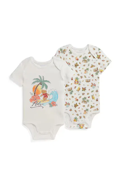 Боди с коротким рукавом 2 шт Polo Ralph Lauren, белый