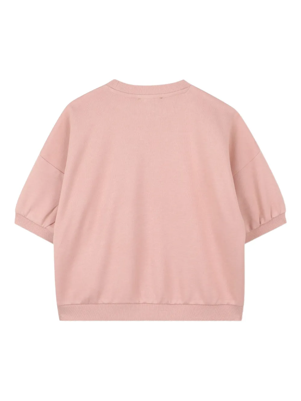 Футболка с объемными рукавами и логотипом Dkny Kids, розовый — фото 2