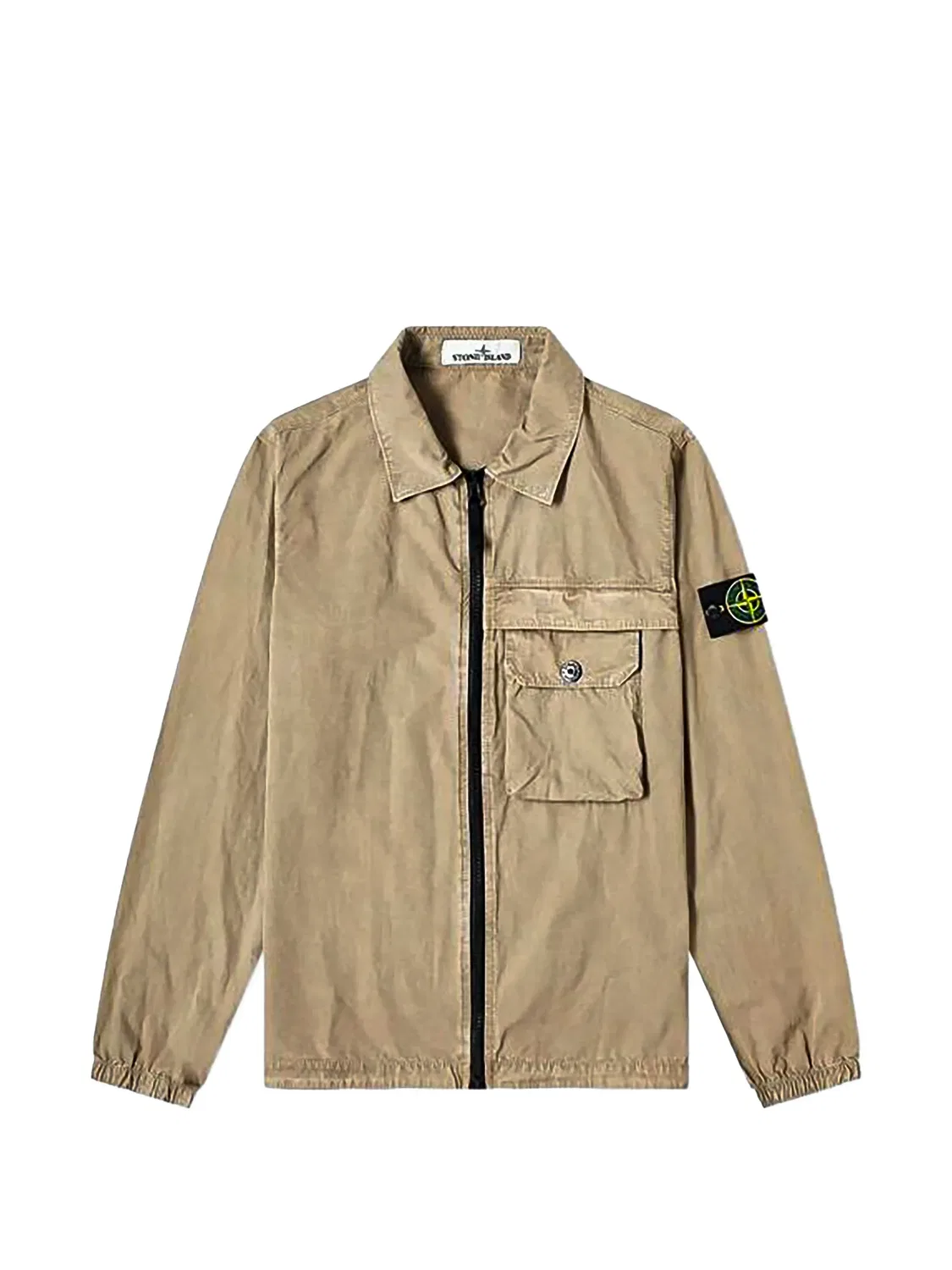 Куртка на молнии с нагрудным карманом Stone Island, бежевый