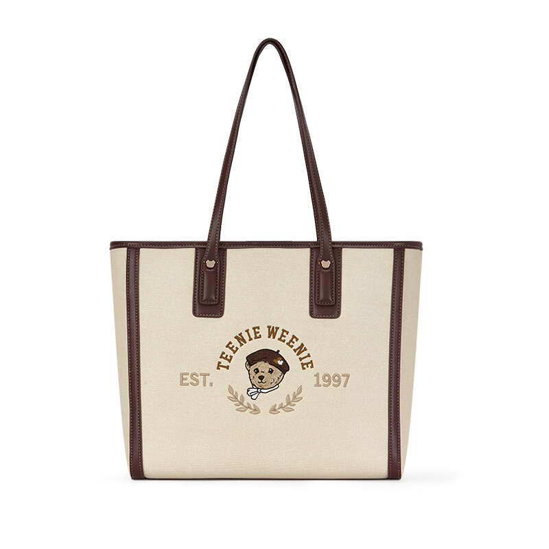 

Teenie Weenie Женская сумка через плечо, Рисовый белый/Кофейно-коричневый