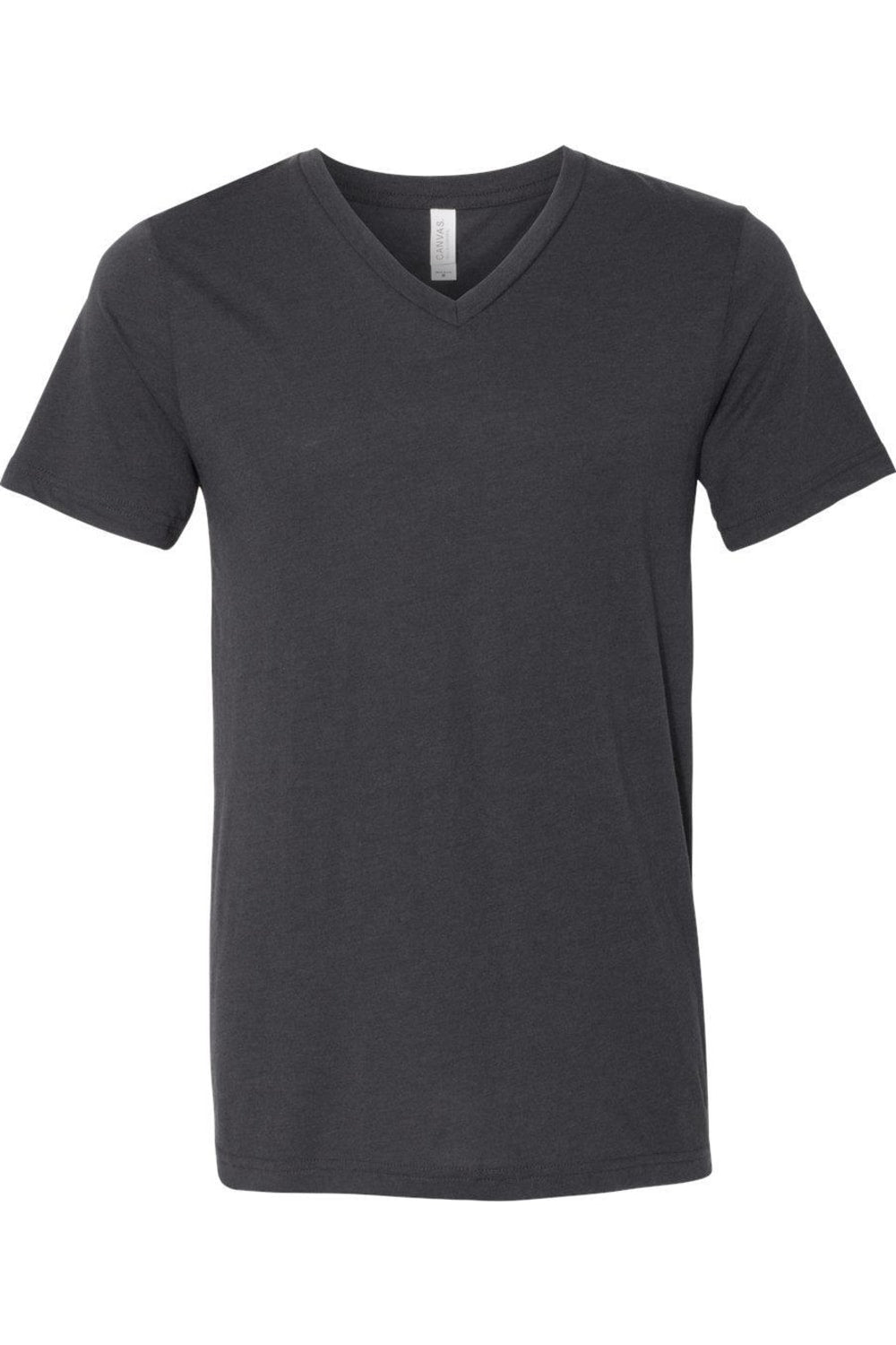 

Футболка с коротким рукавом и V-образным вырезом BELLA + CANVAS Triblend, цвет solid dark grey triblend