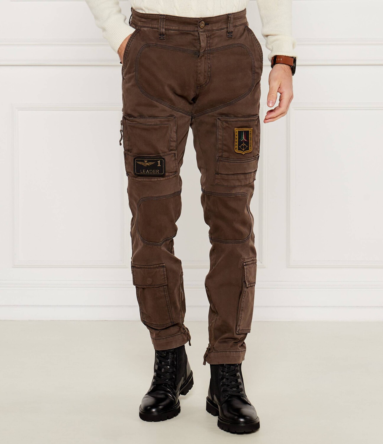 

Брюки Aeronautica Militare cargo ANTI-G Regular Fit, коричневый