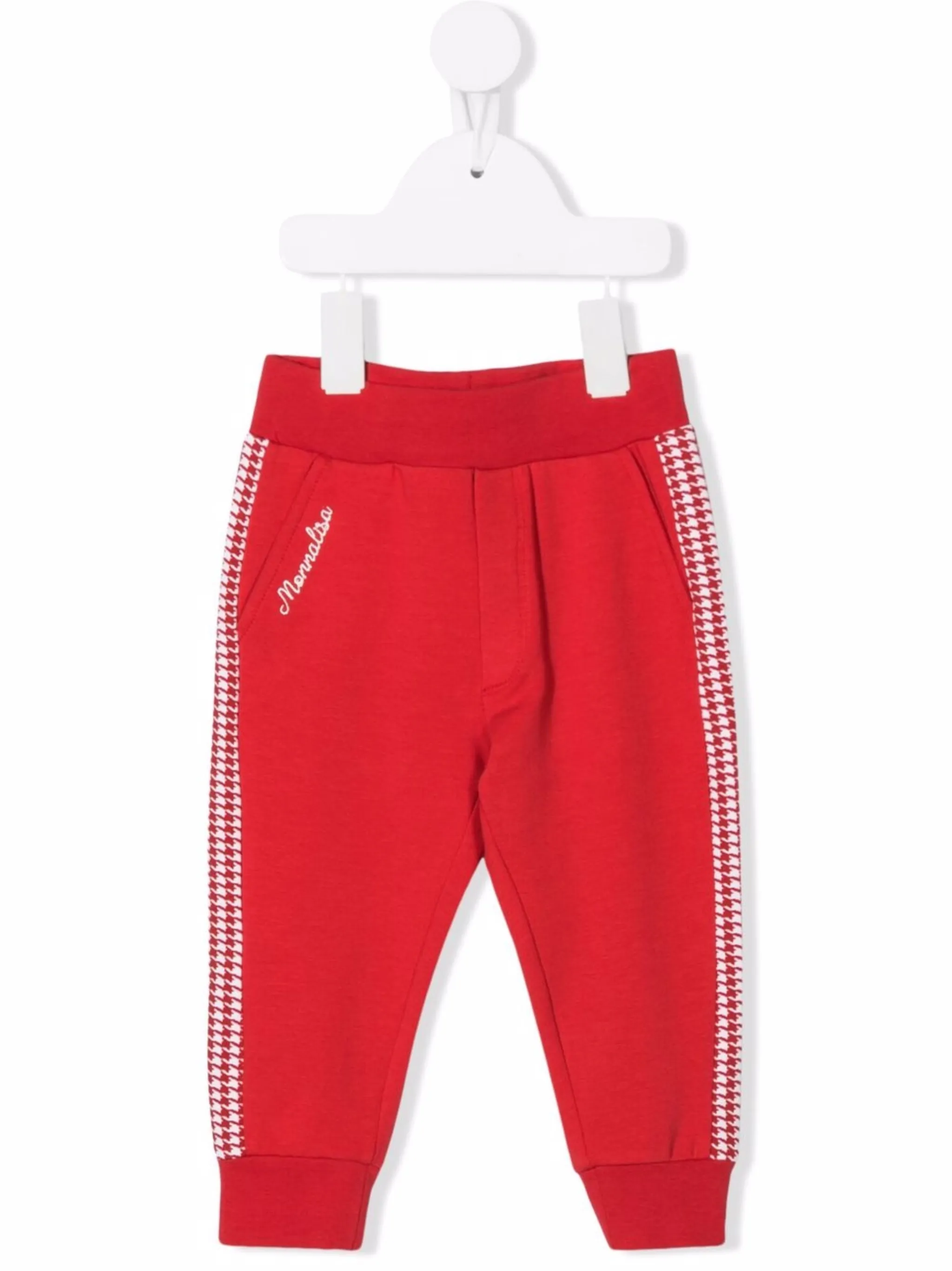 

Спортивные брюки с вышитым логотипом Monnalisa, красный